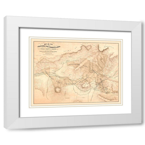 Frostburg Maryland - Atkinson 1860   White Modern Wood Framed Art Print with Double Matting by Atkinson