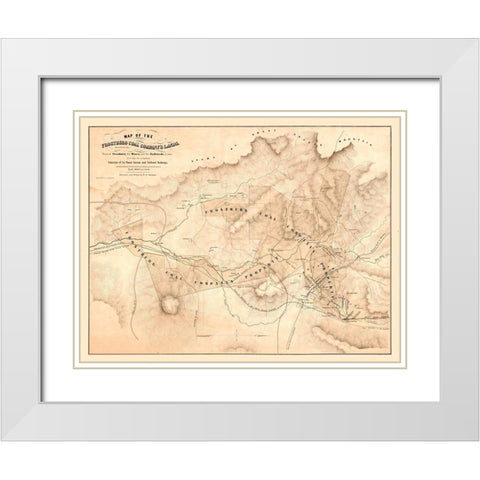 Frostburg Maryland - Atkinson 1860   White Modern Wood Framed Art Print with Double Matting by Atkinson