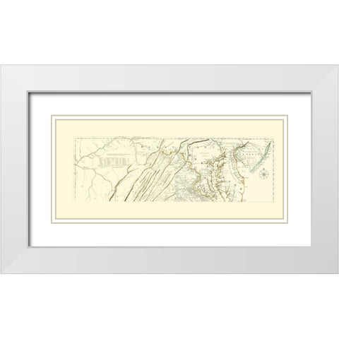 Northern Maryland (Map 1 of 2) - Jefferys 1776 White Modern Wood Framed Art Print with Double Matting by Jefferys