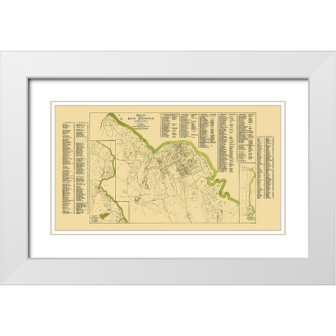 Bar Harbor Maine Landowner White Modern Wood Framed Art Print with Double Matting by Summer Residents Assoc