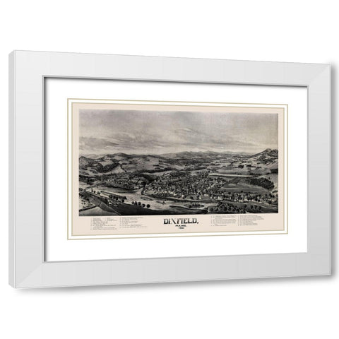 Dixfield Maine -1896 White Modern Wood Framed Art Print with Double Matting by Unknown
