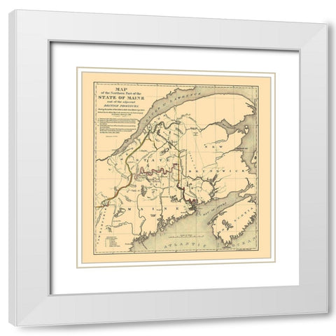 Maine Northern - Hoen 1830 White Modern Wood Framed Art Print with Double Matting by Hoen