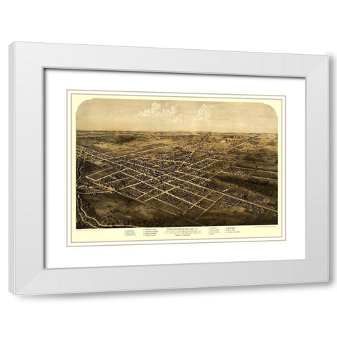Coldwater Michigan - Ruger 1868  White Modern Wood Framed Art Print with Double Matting by Ruger
