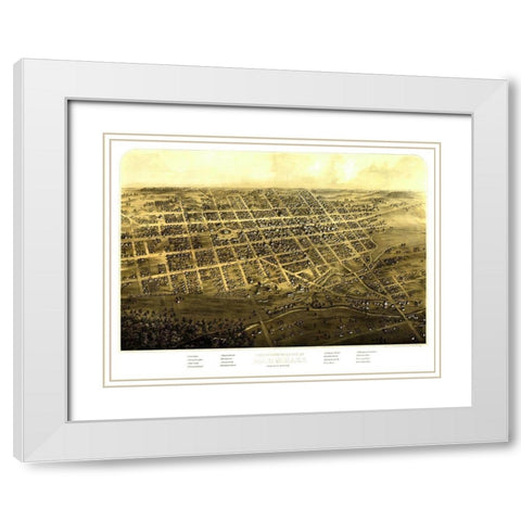 Marshall Michigan - Ruger 1868 White Modern Wood Framed Art Print with Double Matting by Ruger