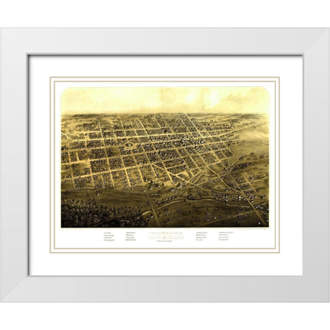 Marshall Michigan - Ruger 1868 White Modern Wood Framed Art Print with Double Matting by Ruger