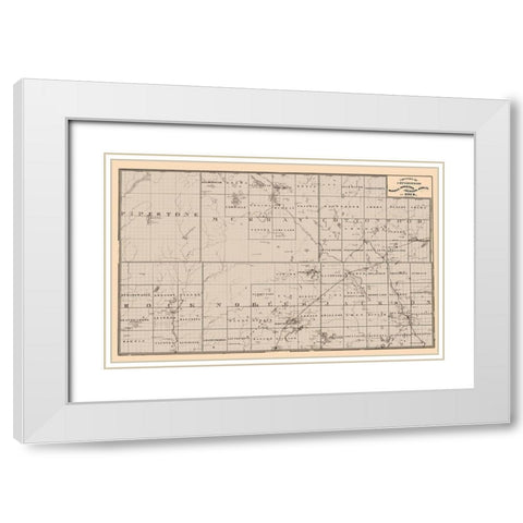 Cottonwood Murray Jackson Nobles Rock Minnesota White Modern Wood Framed Art Print with Double Matting by Andreas