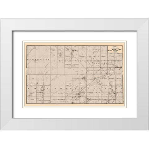 Cottonwood Murray Jackson Nobles Rock Minnesota White Modern Wood Framed Art Print with Double Matting by Andreas