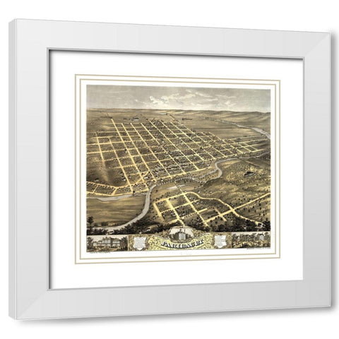 Faribault Minnesota - Ruger 1869  White Modern Wood Framed Art Print with Double Matting by Ruger