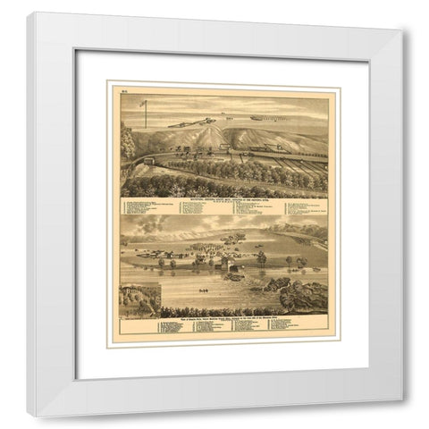 Montevideo Minnesota - Theodore 1874  White Modern Wood Framed Art Print with Double Matting by Theodore