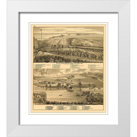 Montevideo Minnesota - Theodore 1874  White Modern Wood Framed Art Print with Double Matting by Theodore