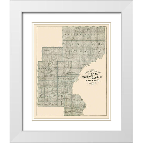 Pine, Kanabec, Isanti Minnesota Landowner White Modern Wood Framed Art Print with Double Matting by Andreas