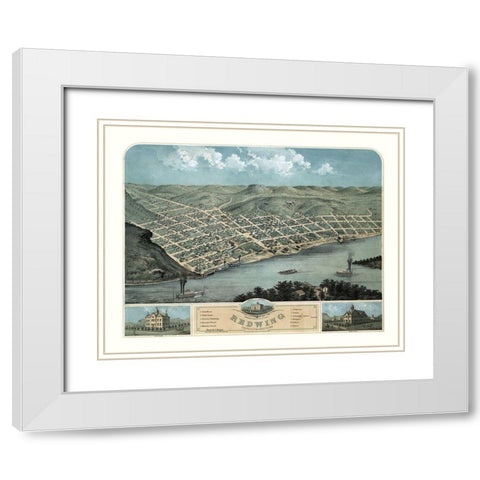 Red Wing Minnesota - Ruger 1868  White Modern Wood Framed Art Print with Double Matting by Ruger