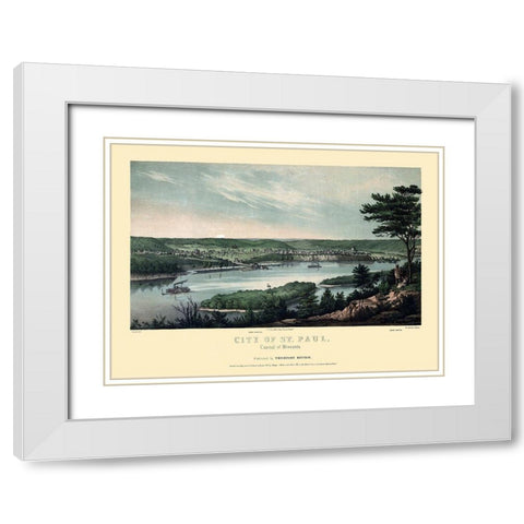 Saint Paul Minnesota - Ritchie 1853  White Modern Wood Framed Art Print with Double Matting by Ritchie