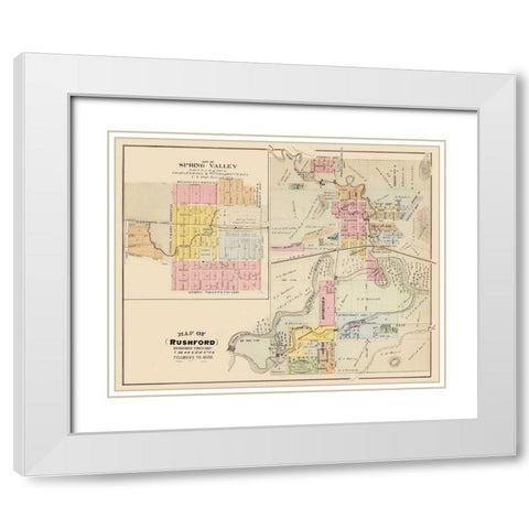Spring Valley, Rushford Minnesota Landowner White Modern Wood Framed Art Print with Double Matting by Andreas