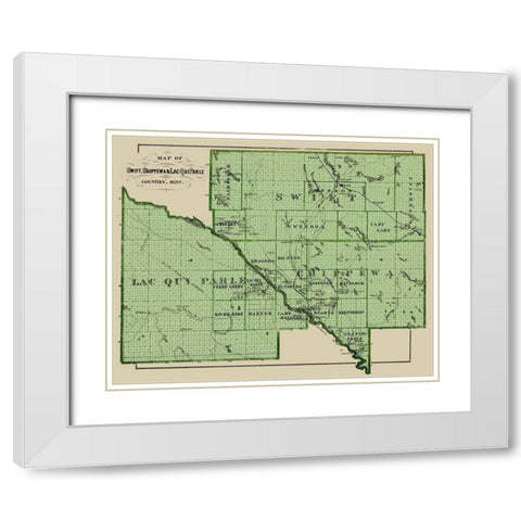 Swift Chippewa Lac Qui Parle Minnesota Landowner White Modern Wood Framed Art Print with Double Matting by Andreas