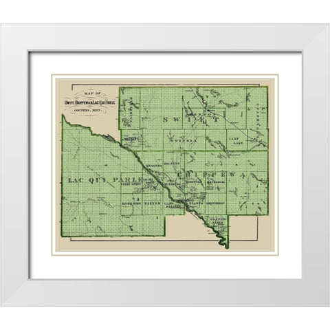 Swift Chippewa Lac Qui Parle Minnesota Landowner White Modern Wood Framed Art Print with Double Matting by Andreas