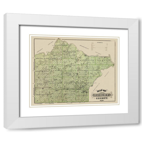 Wright Minnesota Landowner - Andreas 1874 White Modern Wood Framed Art Print with Double Matting by Andreas