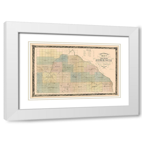 Minnesota - Holsteen 1855  White Modern Wood Framed Art Print with Double Matting by Holsteen