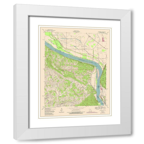 Altenburg Missouri Quad - USGS 1947 White Modern Wood Framed Art Print with Double Matting by USGS