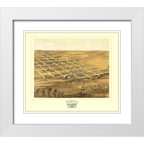 Holden Missouri - Ruger 1869 White Modern Wood Framed Art Print with Double Matting by Ruger