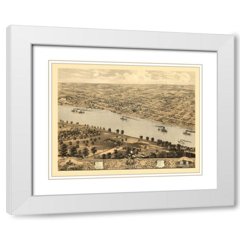 Jefferson City Missouri - Ruger 1869 White Modern Wood Framed Art Print with Double Matting by Ruger