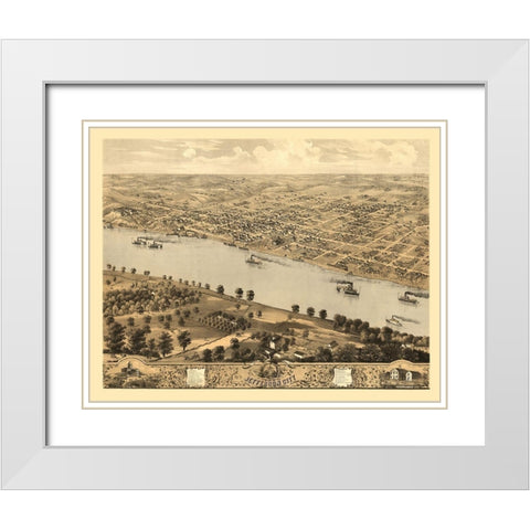 Jefferson City Missouri - Ruger 1869 White Modern Wood Framed Art Print with Double Matting by Ruger