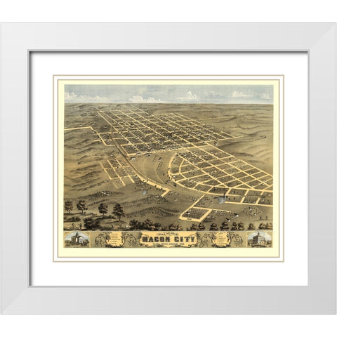 Macon City Missouri - Ruger 1869 White Modern Wood Framed Art Print with Double Matting by Ruger