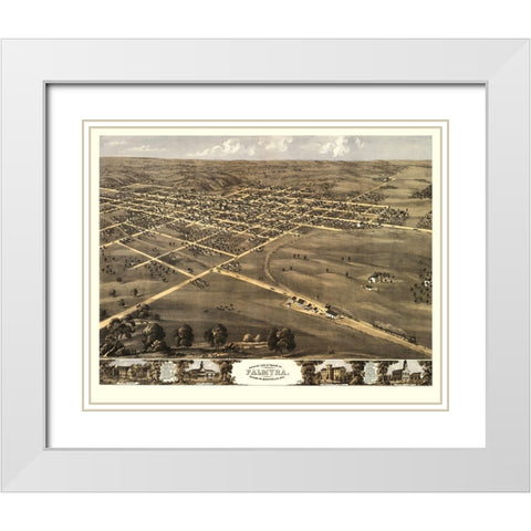 Palmyra Missouri - Ruger 1869 White Modern Wood Framed Art Print with Double Matting by Ruger