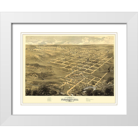 Pleasant Hill Missouri - Ruger 1869 White Modern Wood Framed Art Print with Double Matting by Ruger