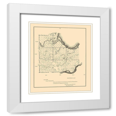 St Charles Missouri - Milburn 1835 White Modern Wood Framed Art Print with Double Matting by Milburn