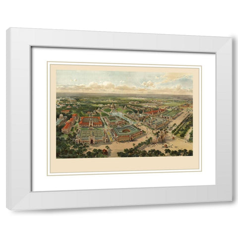 St Louis Worlds Fair Missouri - 1904 White Modern Wood Framed Art Print with Double Matting by Unknown