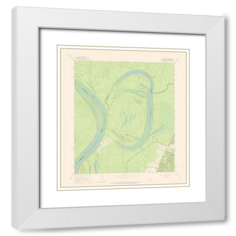 Lake Mary Mississsippi Quad - USGS 1965 White Modern Wood Framed Art Print with Double Matting by USGS