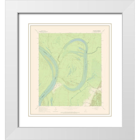 Lake Mary Mississsippi Quad - USGS 1965 White Modern Wood Framed Art Print with Double Matting by USGS
