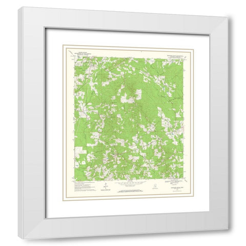 South Montrose Mississippi Quad - USGS 1970 White Modern Wood Framed Art Print with Double Matting by USGS