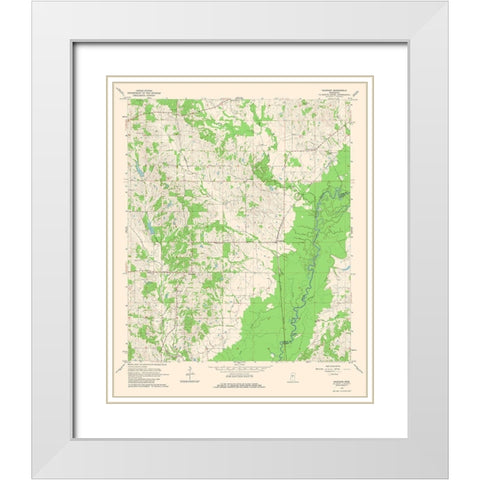 Vaughan Mississippi Quad - USGS 1964 White Modern Wood Framed Art Print with Double Matting by USGS