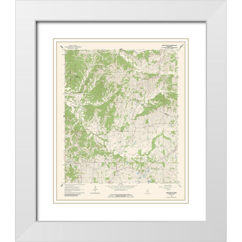 Zeiglerville Mississippi Quad - USGS 1964 White Modern Wood Framed Art Print with Double Matting by USGS