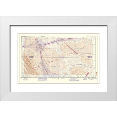 Glacier Park - USGS 1962 White Modern Wood Framed Art Print with Double Matting by USGS