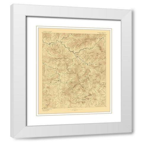 Cowee North Carolina Sheet - USGS 1886 White Modern Wood Framed Art Print with Double Matting by USGS