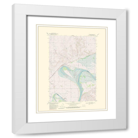 Trenton North Dakota Quad - USGS 1976 White Modern Wood Framed Art Print with Double Matting by USGS