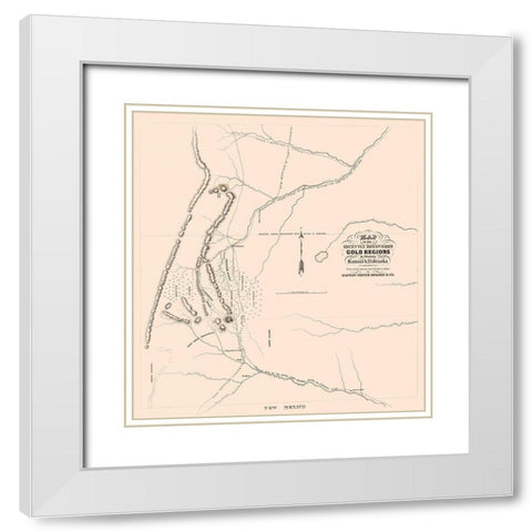 Gold Regions Western Kansas Nebraska - Dickson White Modern Wood Framed Art Print with Double Matting by Dickson