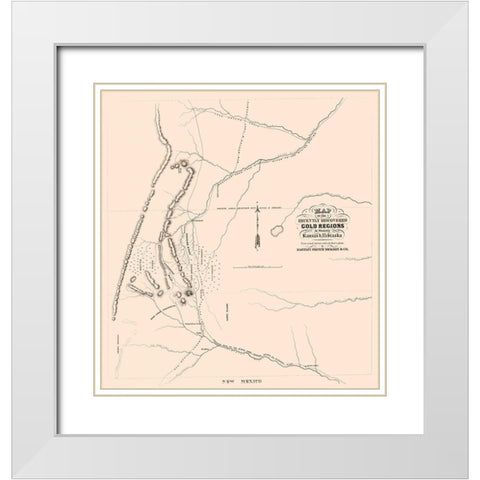 Gold Regions Western Kansas Nebraska - Dickson White Modern Wood Framed Art Print with Double Matting by Dickson