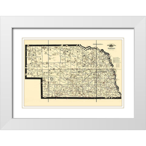 Transportation Routes - Mcewen 1897 White Modern Wood Framed Art Print with Double Matting by Mcewen
