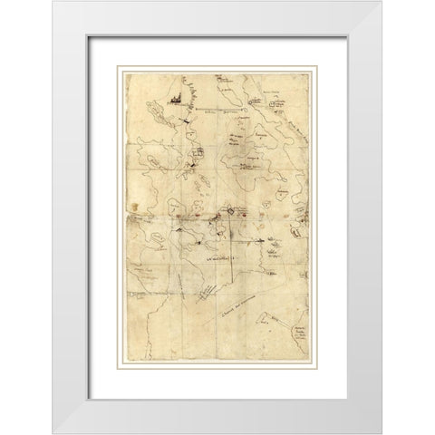 Portsmouth New Hampshire -1792 White Modern Wood Framed Art Print with Double Matting by Unknown