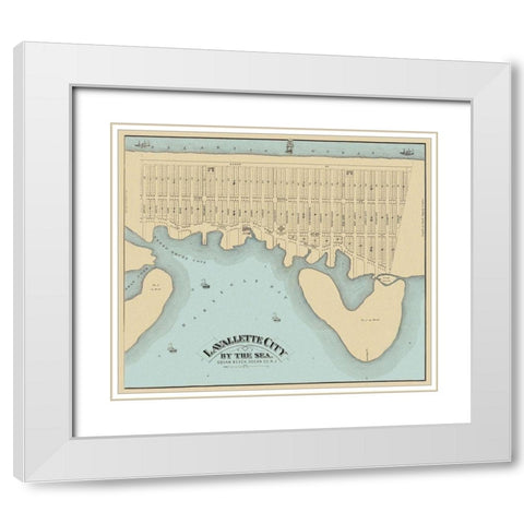 Lavallette City, Squann Beach New Jersey White Modern Wood Framed Art Print with Double Matting by Irons