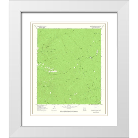 Bearwallow Mountain New Mexico Quad - USGS 1963 White Modern Wood Framed Art Print with Double Matting by USGS