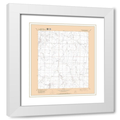 Curlew Lake New Mexico Quad - USGS 1979 White Modern Wood Framed Art Print with Double Matting by USGS