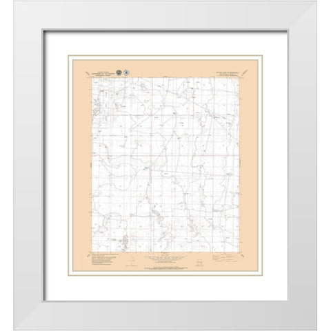 Curlew Lake New Mexico Quad - USGS 1979 White Modern Wood Framed Art Print with Double Matting by USGS