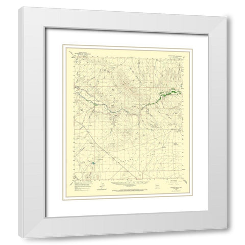 Canador Peak New Mexico Quad - USGS 1959 White Modern Wood Framed Art Print with Double Matting by USGS