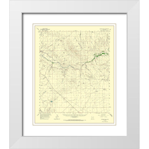 Canador Peak New Mexico Quad - USGS 1959 White Modern Wood Framed Art Print with Double Matting by USGS