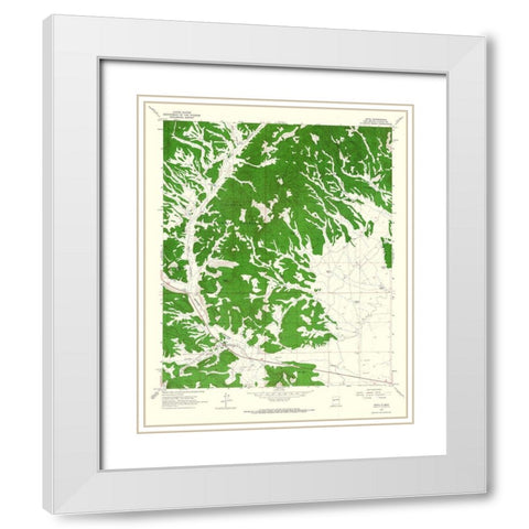 Datil New Mexico Quad - USGS 1963 White Modern Wood Framed Art Print with Double Matting by USGS